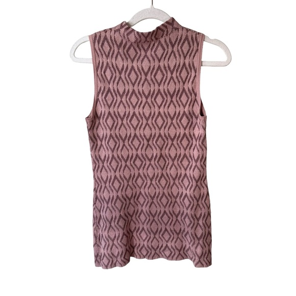 RW&CO. Pink and Black Geometric Patterned Tank Top Size XS Minimalist Capsule - Picture 2 of 10